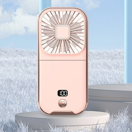 

Xewsqmlo Electric Cooling Desktop Fan Digital Display Refrigeration Handheld Fan for Work