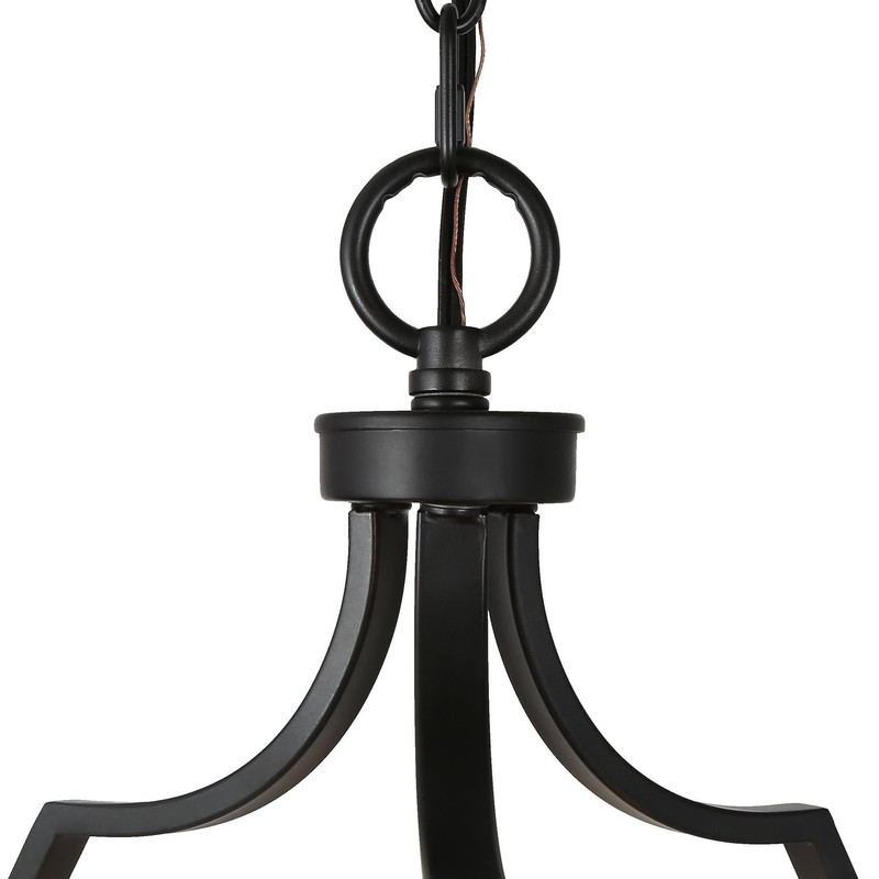 LNC 3-Light Matte Black and Gold with Frosted Glass Shades Globe Transitional Chandelier