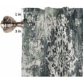 thumbnail image 5 of Green Boho Kitchen Curtains and Valances Set, Rod Pocket Curtains Tier Farmhouse Window Curtains 24 Inch Length, Shabby Ombre Retro Chic Flowers Texture 3 Piece Kitchen Curtains Set, 5 of 6