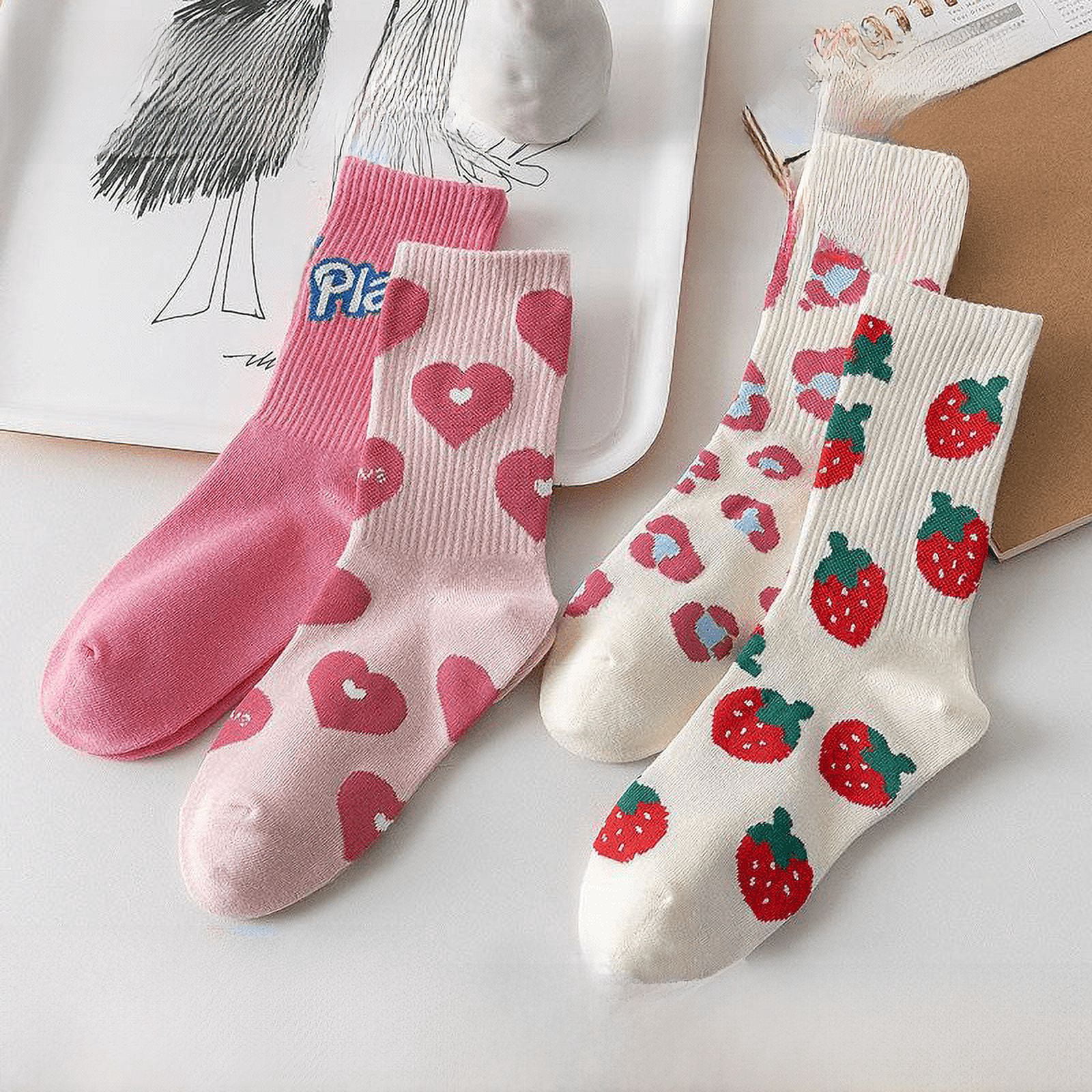 Calcetines de algodón hasta media pantorrilla para mujer, medias japonesas de moda para otoño e invierno, medias de moda transpirables para mujer de todas las combinaciones | Walmart en línea medias de moda mujer