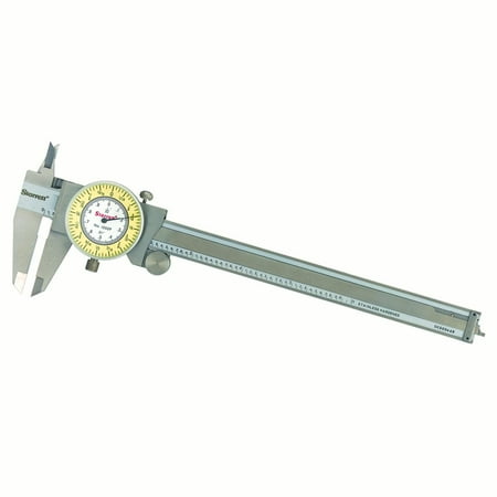 Starrett Stainless Steel White / Yellow Dial Caliper 0-6