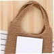 thumbnail image 4 of Basket Bags One Shoulder Straw Bag Handwoven Raffia Bag Summer Beach Purse Women Weaving Purse Khaki 1pc (h-3), 4 of 5