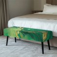thumbnail image 2 of Psesaysky Soft Dining Room Bench Slipcover, Green Gold Marble Star Polyester Spandex Fabric, Anti Dust Washable Bench Protector for Dining Room Home, 2 of 7