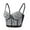 Silver, variant on Womens Tank Tops Women's Pearl Beaded Strapless Corset Crop Top Womens Camisole Gold L