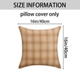 thumbnail image 7 of REGALWOVEN Pack of 2 Plaid Decorative Throw Pillow Covers Check Soft Cushion Case for Sofa Living Room Couch Khaki 16" x 16", 7 of 7