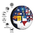 thumbnail image 4 of Goofa The Map Of United States Pattern Universal Tire Cover for Jeep, SUV, Truck, and Trailer – Waterproof, UV-Resistant,Easy to Install, Fits 14"-17" Tires-17 inch, 4 of 6