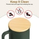 thumbnail image 4 of Tapa de taza de bambú Uxcell 4Pack de 3.58 pulgadas, tapa de taza de café, tapa de vaso de té, 4 of 6