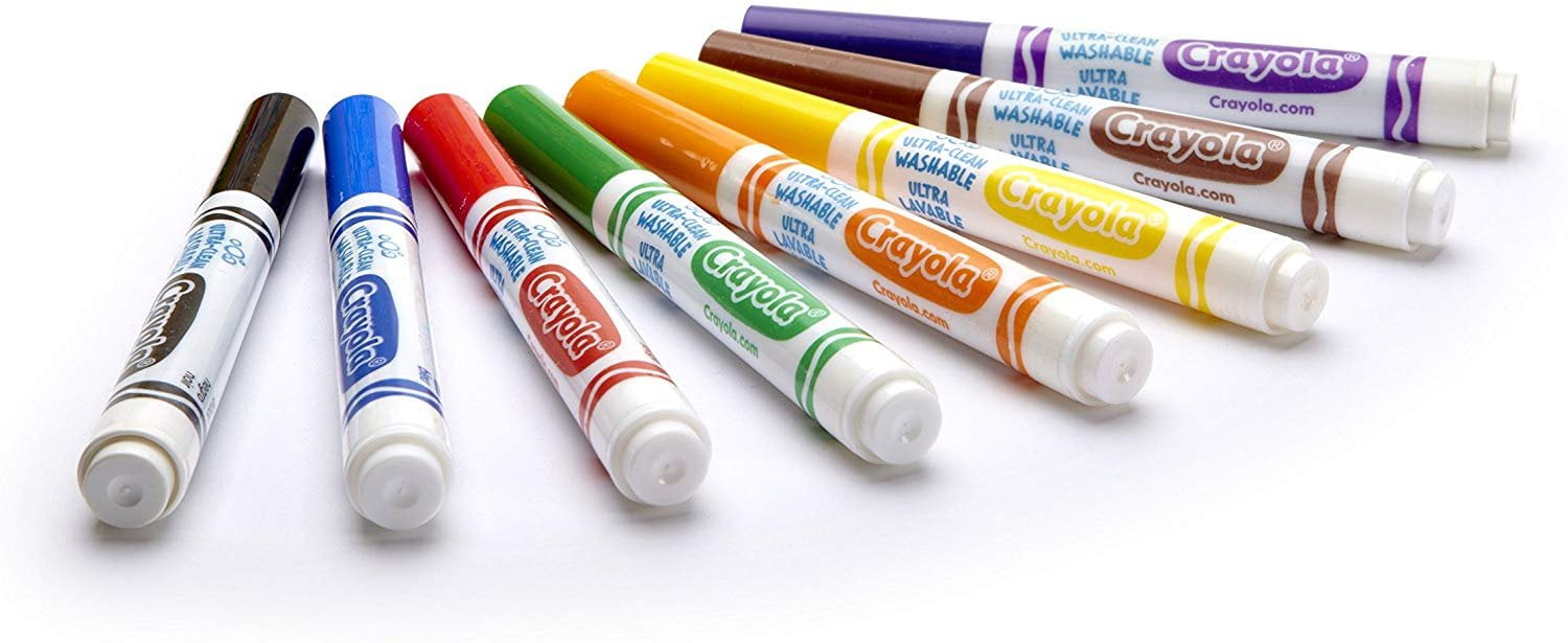 Crayola 58-7708: Non-Washable Marker, Broad Bullet Tip, Assorted Classic  Colors, 8 / pack