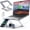 Silver, variant on ANTBOOK Ergonomic Adjustable Laptop Stand, 3-in-1 qi2 Fast Wireless Charger with LED Light, Black