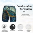 thumbnail image 5 of Lsque Mens Swim Trunks Surfing Turtle Pattern - Bathing Suit Compression Liner - Beach Swim Shorts Swimwear - (S-3XL) - Stretch Quick Dry -Small, 5 of 9