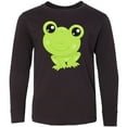 thumbnail image 3 of Inktastic Cute Frog, Little Frog, Baby Frog, Green Frog Long Sleeve Youth T-Shirt, 3 of 5