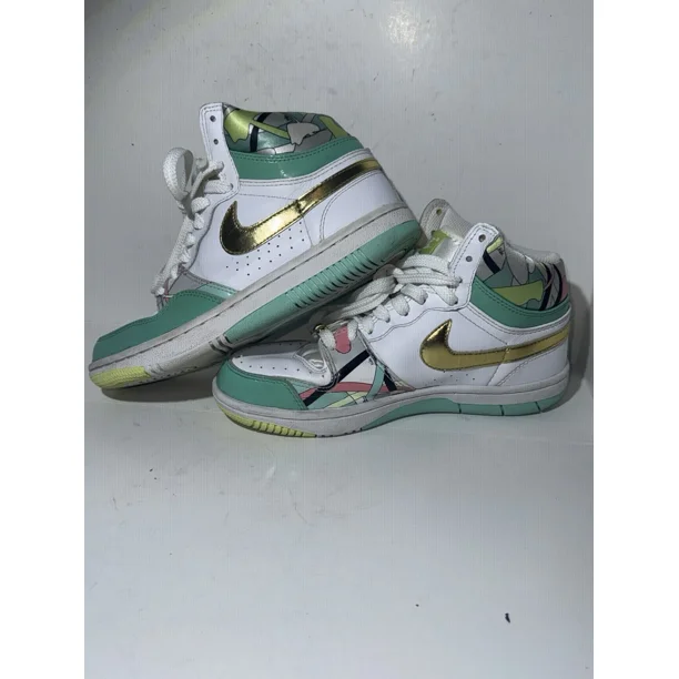 Ni - ke Ni - ke Women’s Court Force High Whit Gold Size US 8 DS 316117 173