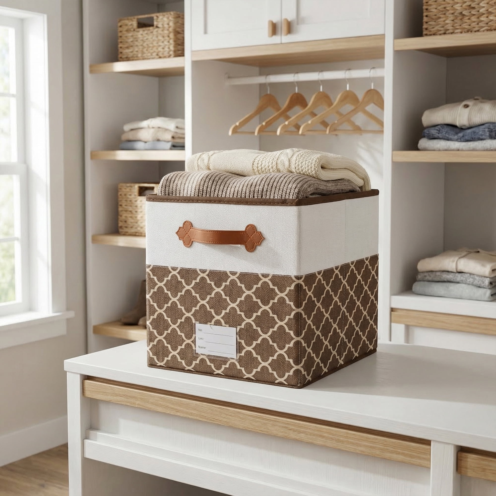 Unique Bargains Cube Collapsible Storage Basket for Organizing Clothes Books Coffee