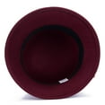 thumbnail image 2 of Yoyauz Women Hat Eye-catching British Style Faux Wool Vintage Felt Bowler Women Hat for Autumn Wine Red, 2 of 4