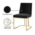 thumbnail image 5 of Meridian Furniture Heidi Black Velvet Dining Chair (Set of 2), 5 of 5