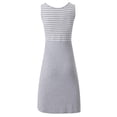 thumbnail image 3 of Franhais Women Nursing Dress, Sleeveless/Short Sleeve Crew Neck Striped/Solid Patchwork Breastfeeding A-line Dress, 3 of 5