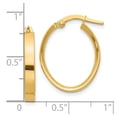 thumbnail image 2 of 10k Solid Yellow Gold Oval Hoop Earrings 14x17mm Wide 3mm Thick Hoop Earring for Women - 1.5 Grams, 2 of 2