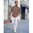 thumbnail image 3 of COOFANDY Men's Linen Shirt Long Sleeve Button Down Shirt Summer Vacation Beach Wedding Shirts, 3 of 6