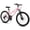 Pink, variant on 24 inch Women Mountain Bike, 21 Speeds Mountain Bicycle with Steel Frame, Dual Disc Brakes and 100mm Front Suspension, MTB Bike for Urban Trail Snow Commuter, White