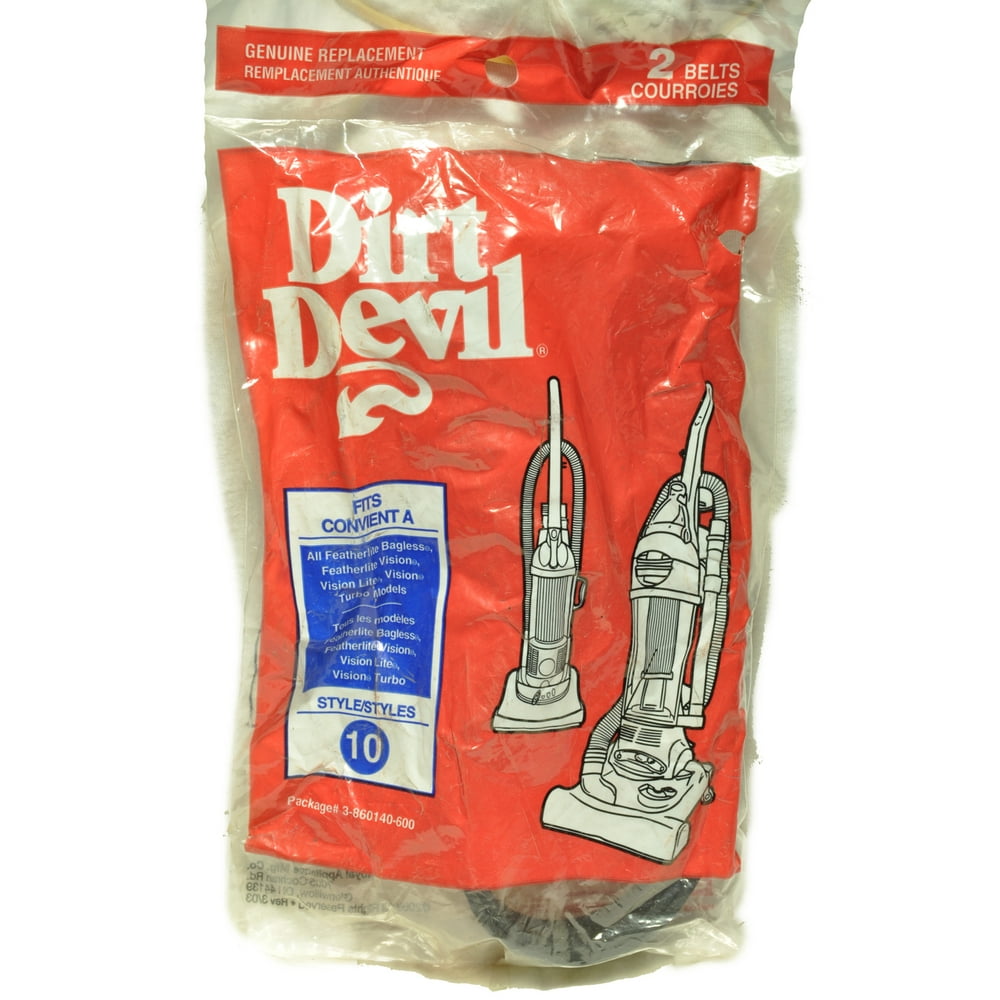 Dirt Devil Style 10 Upright Vacuum Cleaner Belts, Part Number 3860140