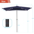 thumbnail image 2 of CHYVARY 10 x 6.5ft LED Outdoor Patio Rectangular Table Umbrellas for Deck,Poolside and Garden,Navy Blue, 2 of 8