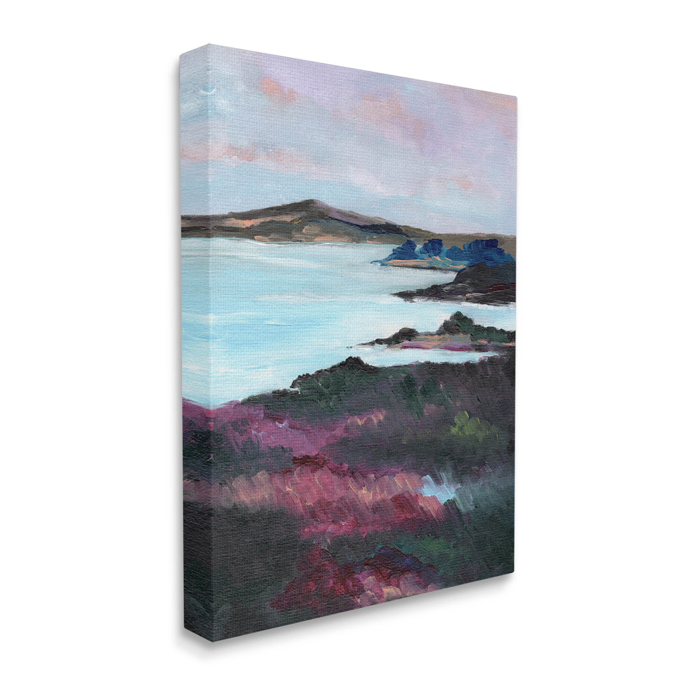 Stupell Industries Vivid Brushed Meadow Lake Edge Painting Gallery Wrapped Canvas Print Wall Art, Design by Nikita Jariwala