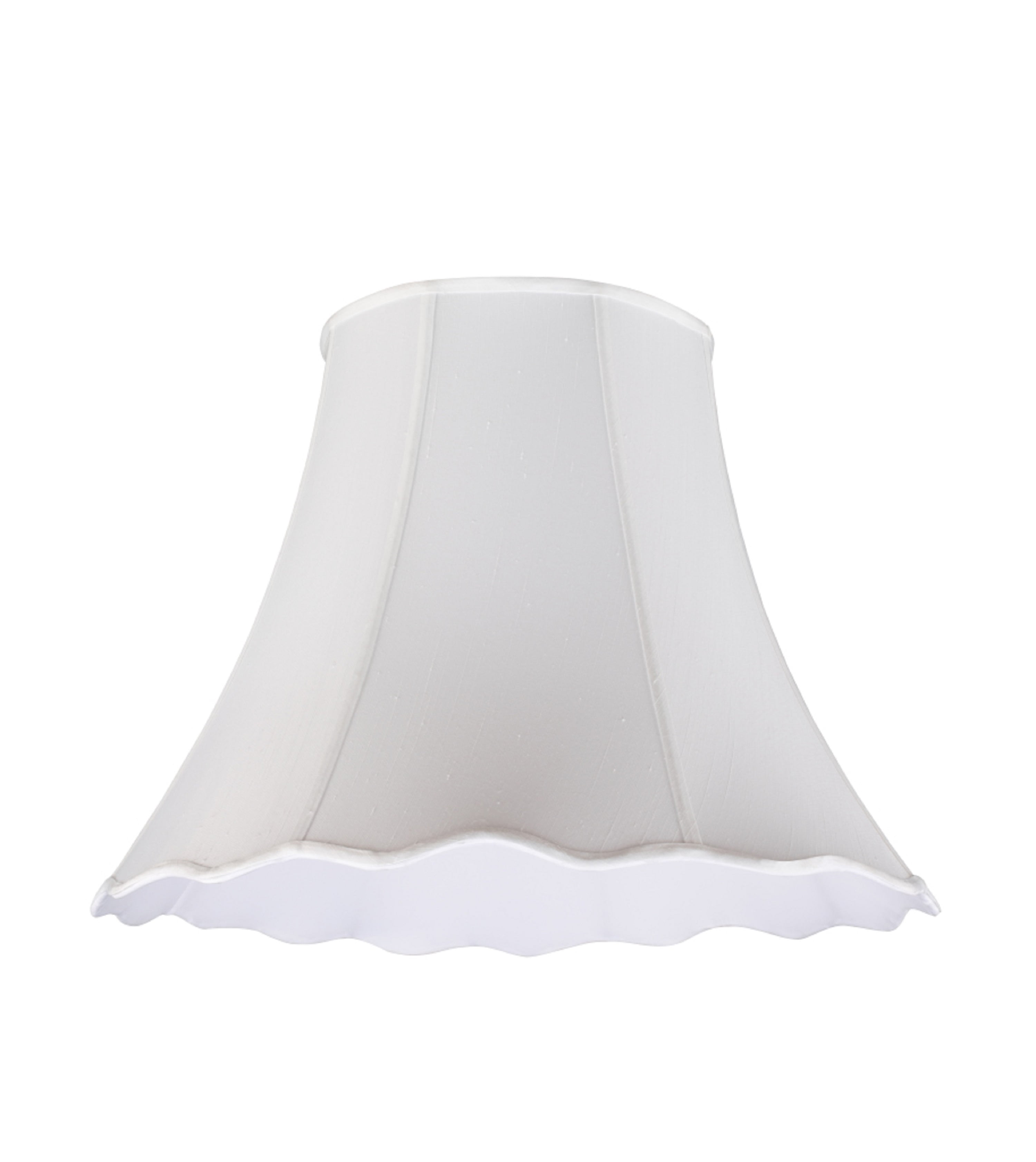 Aspen Creative 34005 Transitional Scallop Bell Shape Spider Construction Lamp Shade in White, 20" wide (10" x 20" x 15 3/4")