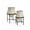 White, variant on Langford Home 16"/13" Metal Cachepot Cauldron 2PC Set with Black Stands, Distressed White