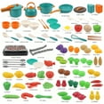 thumbnail image 4 of LINXUXIE 94PCS Kitchen Playset Accessories for Kids, Pretend Cooking with Food Fruit Veges & Cookware, Baby Birthday Gift for 1-3 3-5 5-8 Year Old, 4 of 9