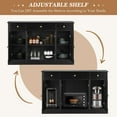 thumbnail image 3 of DreamCurship Sideboard Buffet Cabinet, Farmhouse Coffee Bar Cabinet with Storage, Credenza Storage Cabinet Accent Cabinet for Living Room, Black, 3 of 7