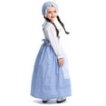 thumbnail image 3 of Girls Pioneer Costume Long Sleeve Dress with Apron colonial bonnet for 3-12Y, 3 of 8