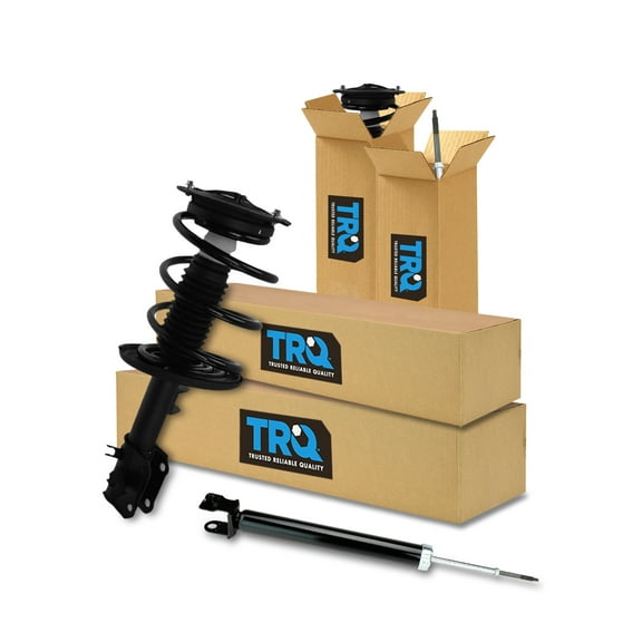 TRQ Front and Rear Complete Strut Assembly & Shock Absorber Kit Complete Strut & Coil Spring Assembly Fits Select 2007-2013 Nissan Altima