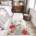 thumbnail image 5 of Spring Roses 2'x6' Runner Rug, Garden Botanical Leaves Butterflies Washable Non-Slip Area Rugs for Hallway Kitchen Floor Bedroom Entryway, StainResistant Laundry Carpet Decoration Indoor Mat, 5 of 9