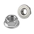 thumbnail image 2 of M5 Écrous à Bride Dentelée, Acier Inoxydable 18-8 (304), Finition Vive, 50 Pcs, 2 of 4