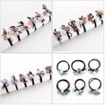 thumbnail image 4 of 7PCS Women Hair Ties, Fashion Cute Beads Flower Shiny Rhinestone Design Rubber Band Ponytail Holder Hair Ring Rope Hair Bands Hair Accessories, 4 of 7