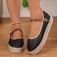 thumbnail image 6 of Samdudou Womens Flats Shoes Closed Toe Mary Jane Slip On Espadrilles Hollow Out Mesh Upper with Adjustable Buckle Strap Lightweight Walking Footwear Casual Summer, 6 of 7