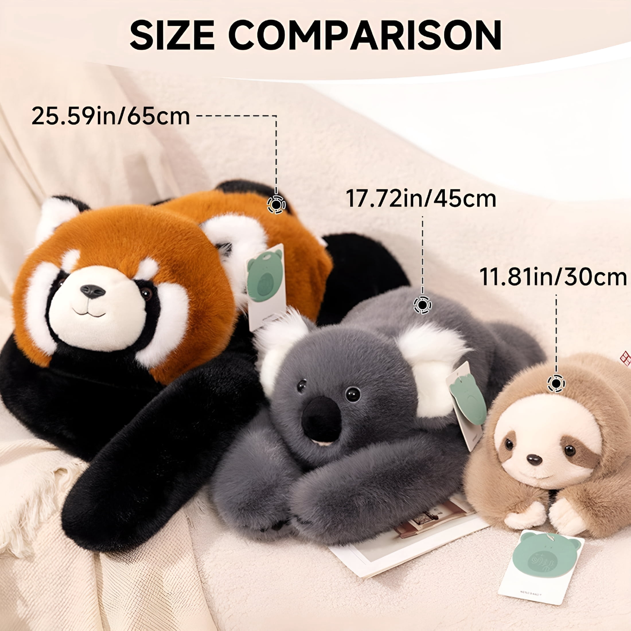 BESTSKY 2026 New Weighted Plush Animal Toy for Boys Girls,Anxiety Relief Cuddle Pillow for Sleep Support,Soft Weighted Stuffed Hugging Stuffed Animals Soft Toys, Animal Plushies Pillow Decorations
