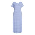 thumbnail image 3 of Time and Tru Women's Maxi Dress with Short Sleeves, 3 of 6