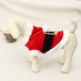 thumbnail image 1 of Fiudx Ropa Navideña para Mascotas, Disfraz de Papá Noel para Perros, Tela de Algodón, Cálida y Acogedora, Perfecta para El Invierno, Aspecto Adorable, Ajuste Cómodo, Talla M, Largo de Espalda 30 Cm., 1 of 7