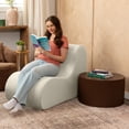 thumbnail image 3 of Jaxx Uptown Large Modern Accent Chair, Ivory, 3 of 4