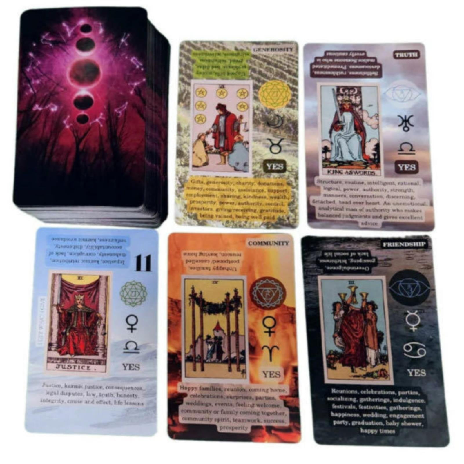 Popular Chess & Card Game Toys for Kids Tarot Cards Set for Beginners Tarot Cards with Book 78 Classic Tarot Cards Tarot Cards for Beginners with Meanings On Them