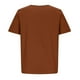 thumbnail image 5 of Fiudx Ofertas Flash Del Día Solo En Línea Blusa Informal de Manga Corta con Cuello Redondo y Botones Sueltos para Mujer, 5 of 5