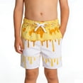 thumbnail image 2 of MDUKONU Boys Drawstring Sports Shorts Quick Dry Breathable Running Workout Shorts Yellow2 5-6 Years, 2 of 6