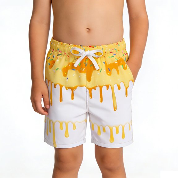 Big Boys Shorts Casual Athletic Sports Bottoms Ice Print Shorts For Boys – Lightweight Sporty Performance Shorts For Everyday Play And Practice,Yellow2,150/(11-12 Years)