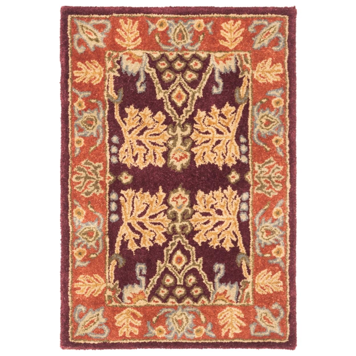 SAFAVIEH Bergama Tarah Oriental Wool Area Rug, Red/Rust, 8' x 8' Round
