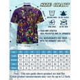 thumbnail image 4 of Netecom Mardi Gras Party Hawaiian Shirt for Men, Button Down Summer Beach Short Sleeve, Purple Carnival Style, S-5XL, 4 of 6