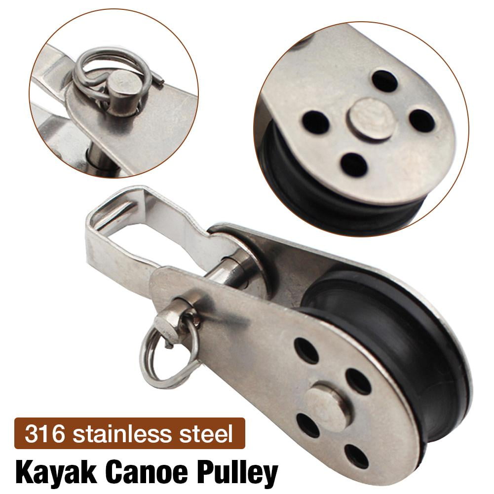 316 Stainless Steel Marine Grade Kayak Canoe Pulley Reduce Load Flexible Pulley Boat Accessories Stainless Steel Pulley Small Pulley
