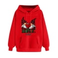 thumbnail image 2 of Ladies' Romantic Valentine Hooded Sweatshirt With Long Sleeve Cozy Fleece Material, 2 of 5