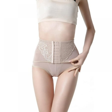 

Women High Waist Embroidery Corset Underwear Control Panties Shapewear