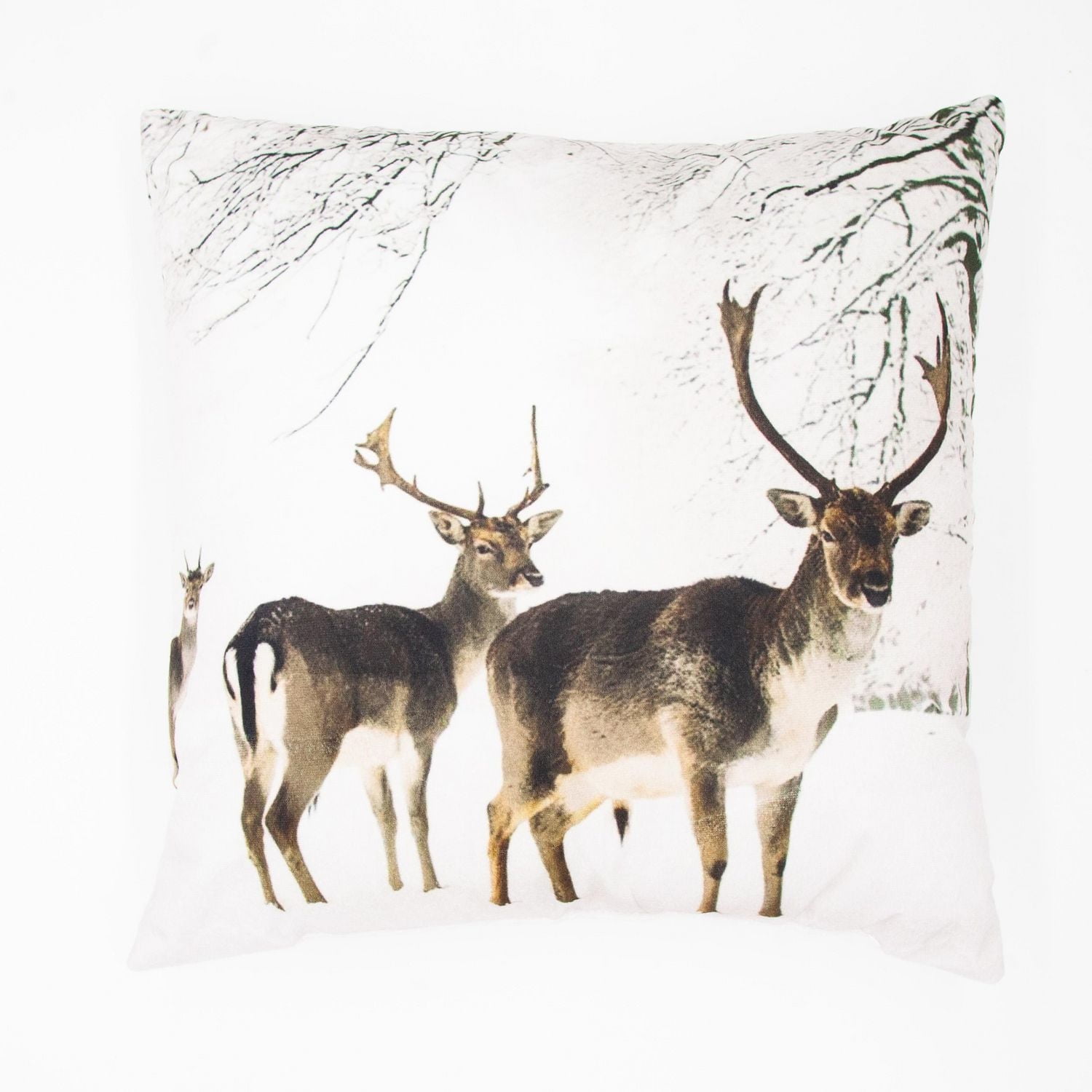 SNOWY DEER CUSHION